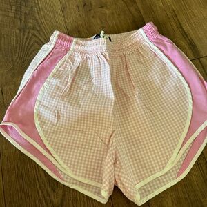 Pink gingham shorts